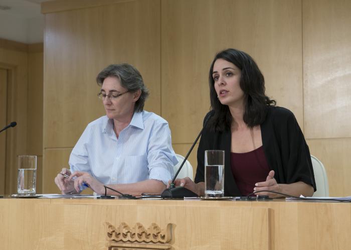 Maestre e Higueras en la rueda de prensa posterior a la Junta de Gobierno del pasado 6 de octubre. MADRID.ES